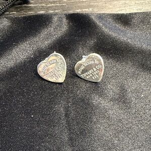 Tiffany & Co. Sterling Silver Heart Studs